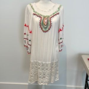 Beautiful swimsuit coverup with embroidery and lace